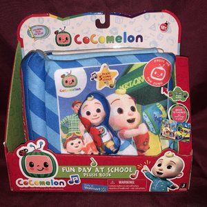 NEW Cocomelon Fun Day At School Musical Plush Cloth Book JJ Coco Melon Kids